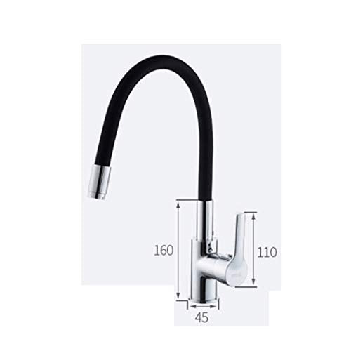 N/A Household Accessories Kitchen Sink Faucet Hot and Cold High Temperature Household Sink Can Be Rotated Universal Telescopic Single (Color : D)