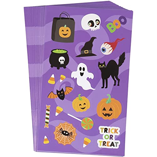 720 Pcs Small Halloween Stickers for Kids, Candy Bags, Party, TrickorTreat Buckets Decorations Favors, 36 Sheets
