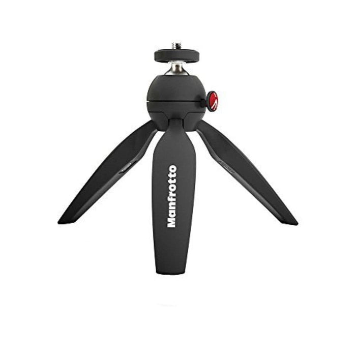 Manfrotto MTPIXIMIIB, PIXI Mini Tripod with Handgrip for Compact System Cameras, for DSLR, Mirrorless, Video, Made in Italy