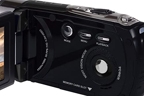 Minolta MN88NV 1080p Full HD 24MP Night Vision Camcorder with 32GB Memory Card