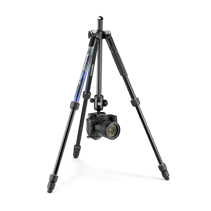 Manfrotto Element MII 4Section Aluminum Tripod with Ball Head, Blue