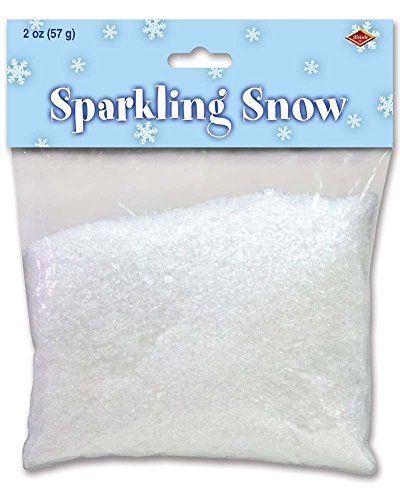 Beistle 2oz Sparkling Fake Snow Flakes White Glitter Christmas Holiday Winter Decor