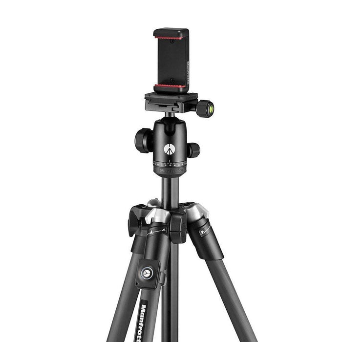Manfrotto Element MII Mobile Bluetooth MKELMII4BMBBH, Lightweight Aluminium Travel Tripod, with Carry Bag, ArcaCompatible Ball