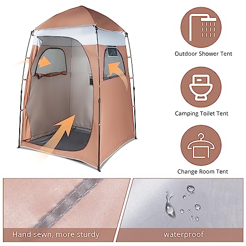Shower Tent,Instant Pop Up Shelter With Mesh Floor Carrying Bag, Privacy Changing Room Tent For Toilet, Camping, Dressing