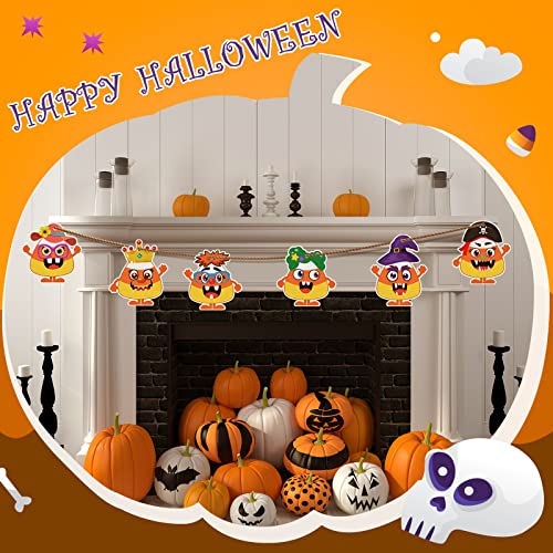 48 Pcs Halloween Craft Paper Ornaments for Kids DIY Craft Kits Halloween Paper Decorative Kit Art Crafts Make Your Own Stickers