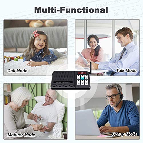 Intercoms Wireless For Home 1 Mile Long Range Glcon 10 Channel 3 Code Wireless Intercom System For Buiness Office House Elderly Room To Room Home Intercom Communication System Pack Of 4