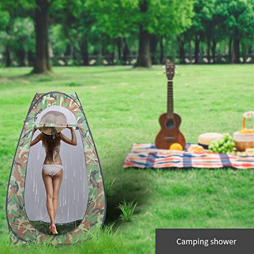 Uniqus Portable Pop Up Shower Privacy Tent Spacious Dressing Changing Room For Toilet Camping Biking Beach 47.24 X 47.24 X 74.8