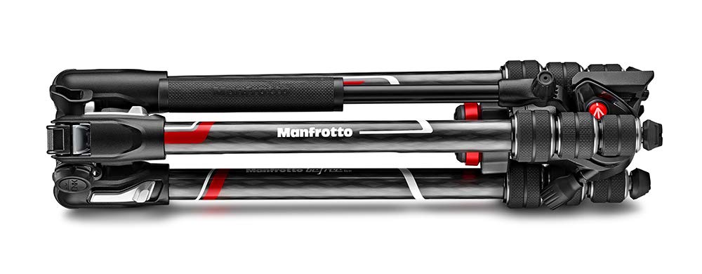 Manfrotto MVKBFRTCLive Befree Live Travel Tripod, Twist Lock with MVH400AH Fluid Head for DSLR, Mirrorless, Compact and Video Cam