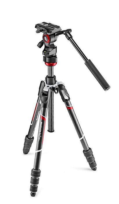 Manfrotto MVKBFRTCLive Befree Live Travel Tripod, Twist Lock with MVH400AH Fluid Head for DSLR, Mirrorless, Compact and Video Cam