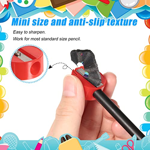 400 Pcs Pencil Sharpeners Bulk Mini Round Handheld Pencil Sharpener Plastic Pocket Sized Pencil Sharpeners for Kids Party Favors, Classroom Prizes and School Supplies, Multicolor