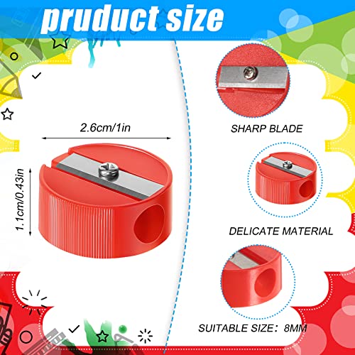 400 Pcs Pencil Sharpeners Bulk Mini Round Handheld Pencil Sharpener Plastic Pocket Sized Pencil Sharpeners for Kids Party Favors, Classroom Prizes and School Supplies, Multicolor