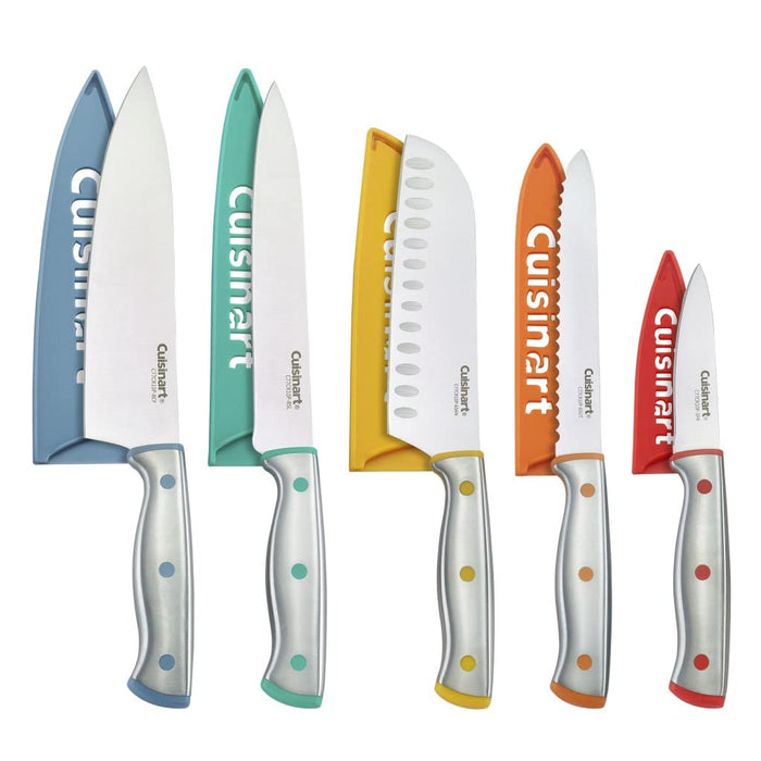 Cuisinart C77Cr10P 10Pc Stainless Steel Colorcore Color Rivet Set With Blade Guards