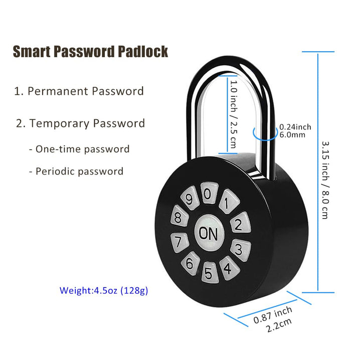 Smart Password Padlock  Passwordphone App Controliosandroid Padlock  Grant Remote Access Via Bluetooth  Pin Codes  Lock