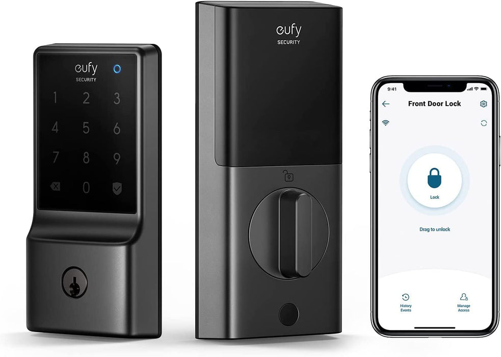 Eufy Security C210 Wifi Smart Lock  Keyless Entry, Touchscreen Keypad, App Control, No Bridge, Easy Installation, Bhma