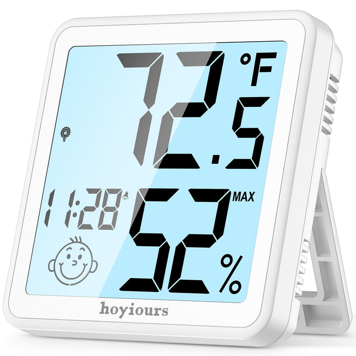 hoyiours Indoor Thermometer for Room Temperature, Hygrometer Indoor Humidity Meter, Digital Room Thermometer with 5s Refresh