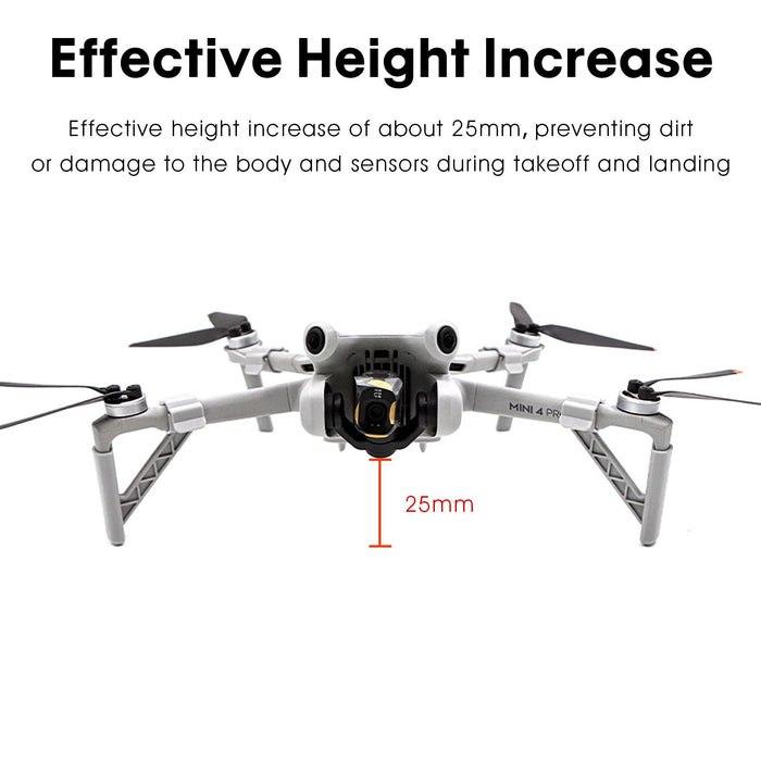Craznick Landing Gear Extensions for DJI Mini 4 Pro Drone Heightening Bracket Leg Support Protector