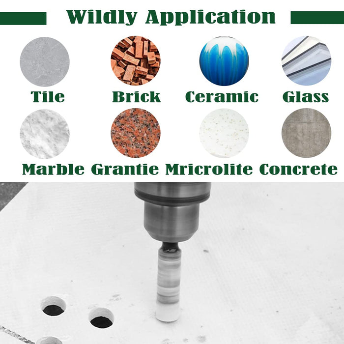 Joeric Black 14 Dry Diamond Drill Bits Set, 10 Pcs 6Mm Diamond Core Drill Bit With Storage Bottle For Granite Marble Tile Ceram