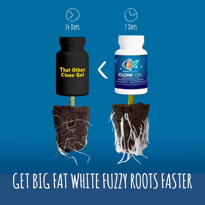 FOOP Clone Gel Two Products in One: Rooting Gel + Cloning Solution Get Big Fat White Fuzzy Roots Faster and Make Cloning Simp