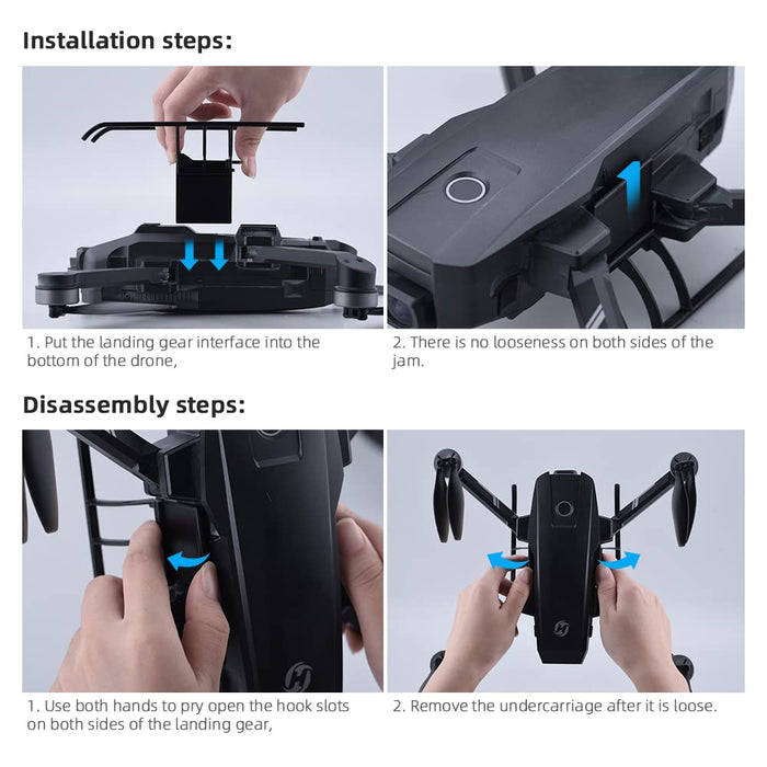 Landing Gear for Holy Stone HS720 720E,JOYSOG Quick Release Foldable Leg Extensions Protector Extended Landing Stand Compatible