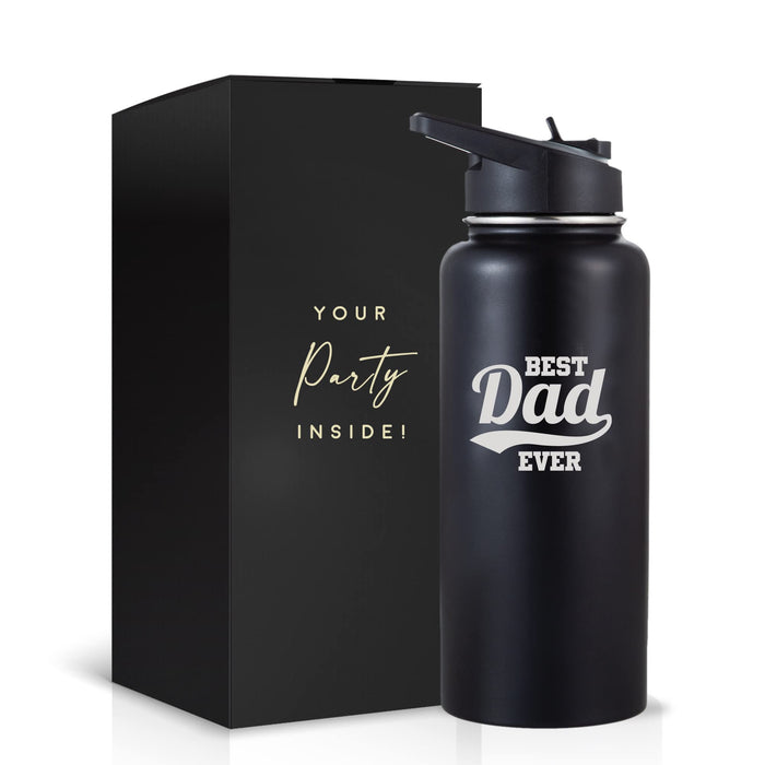 Best Dad Ever s Water Bottle 32oz Best Dad Tumbler s from Daughter, Insulated Water Bottles for Dad, Dad