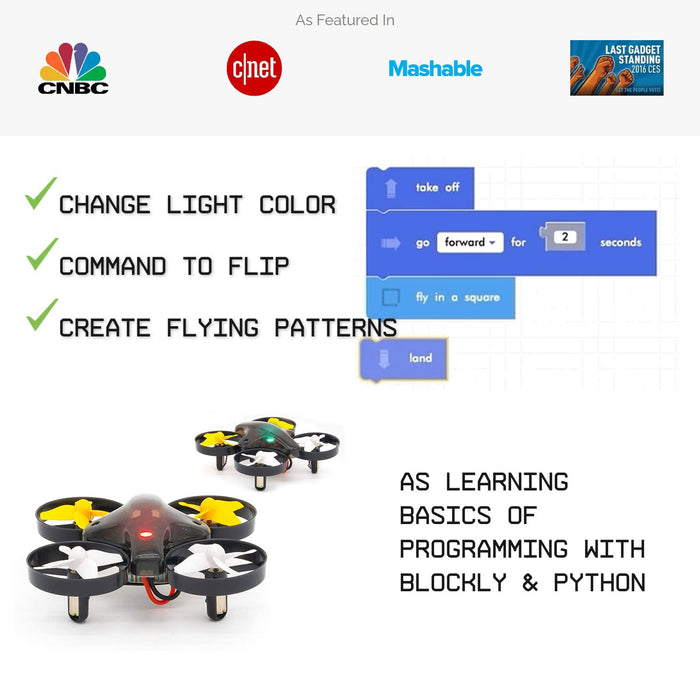 Robolink CoDrone Mini Programmable Coding STEM Educational Drone Kit for Kids 8+