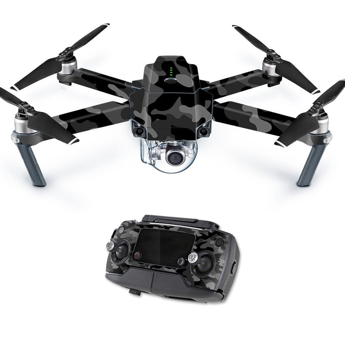 MightySkins Skin Compatible with DJI Mavic Pro Quadcopter Drone Black Camo Protective, Durable, and Unique Vinyl Decal wrap
