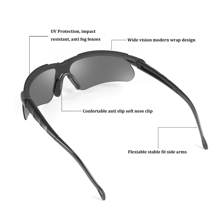 Daxisonn Shooting Safety Glasses Anti Fog Hunting Gun Range Glasses Tactical Ballistic Eye Protection Eyewear For Men Women