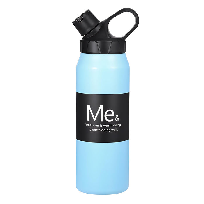 Insulated Stainless Steel Water Bottle 28 oz, Double Wall Vacuum Sport Bottle with Leak Proof Spout Lid, Metal Thermos Bottles