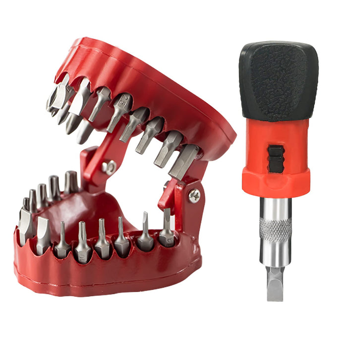 Magoog Denture Drill Bit Holder,Magoog Gag For Dentist,3D Sculpture Desk Decor,14” Hex Bit Screwdriver,2In1 Screwdriver
