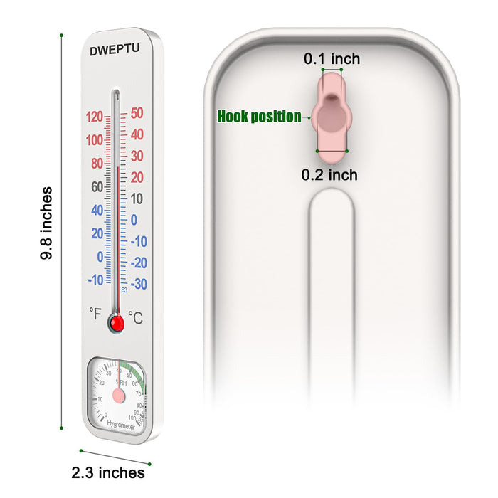 OutdoorIndoor Thermometer Hygrometer Humidity Monitor Temperature Humidity Gauge Meter with CelsiusFahrenheit ℃℉ for Patio