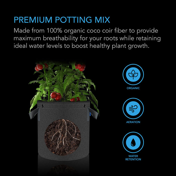 Uniqus Instant Potting Mix, 2 lb. Premium Buffered Coco Coir Brick, Coconut Compost as Potting Soil Omri Listed, Low EC and pH
