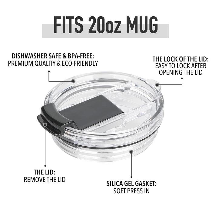 Life's Easy 20oz Lid Vacuum Insulated Stainless Steel Mug Flip Lid Leak Proof and Spill Proof Vacuum Screw Closin