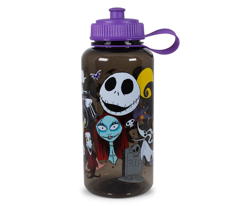Silver Buffalo The Nightmare Before Christmas Plastic Water Bottle Holds 34 Ounces