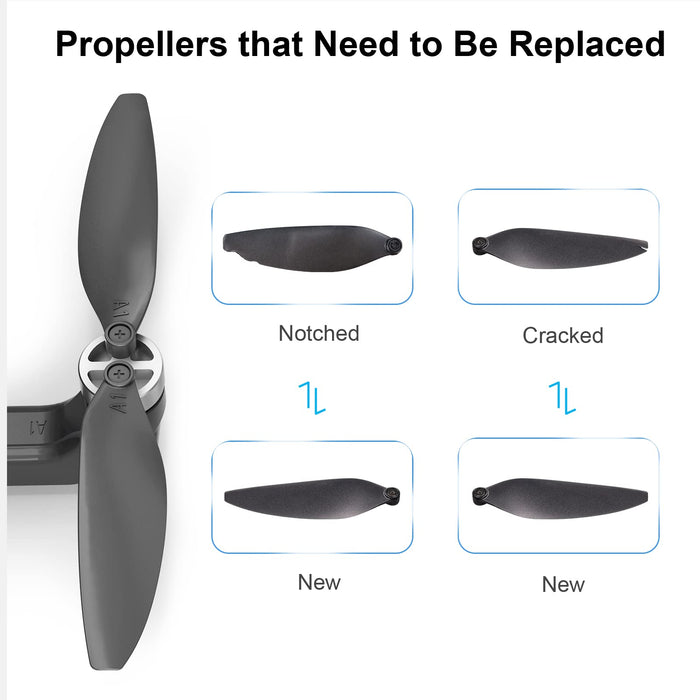 Ruko U11PRO Drone Propellers, Blades for U11PRO, Drone Accessories, Spare Part 1 Set Propellers 4 Pairs