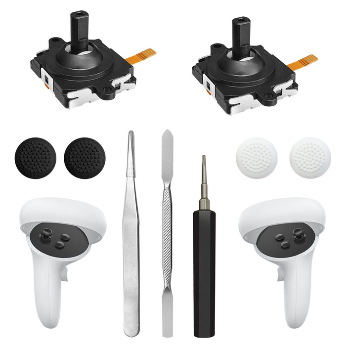 Joystick Replacement Kit for Oculus Quest 2 Controller11 in one, Repair Kit Accessories for Meta Quest 2 Controller, Include