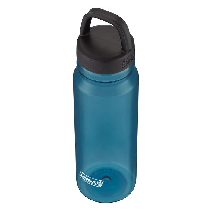 Coleman Connector Water Bottle with Wide Mouth LeakProof Lid, 34oz Lightweight Tritan Plastic Water Bottle with Integrated Carry