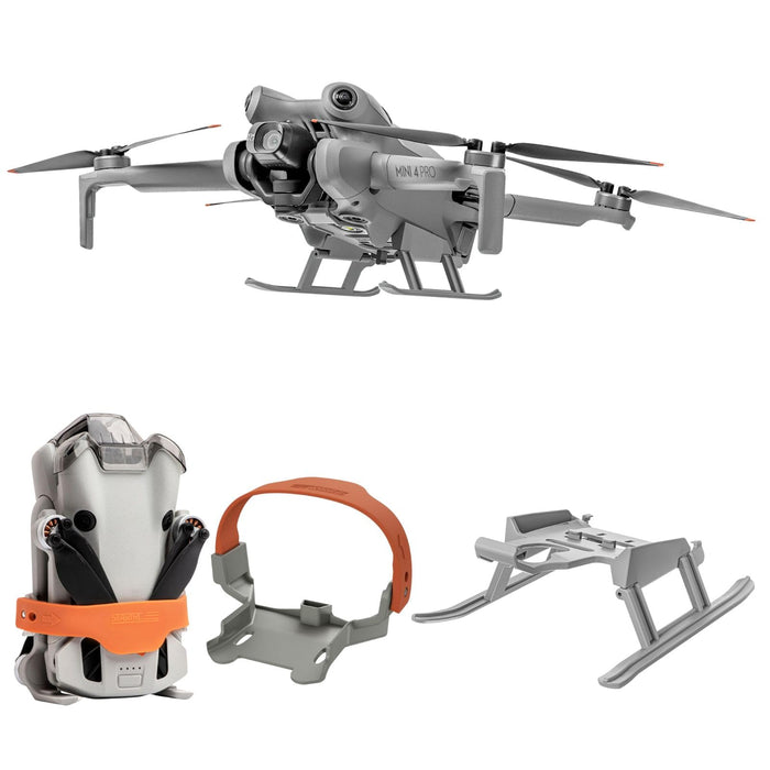 GAEKOL Landing Gear and Propeller Holder for DJI Mini 4 Pro, Foldable Extended Kit and Propellers Stabilizer Fixator for DJI Mini