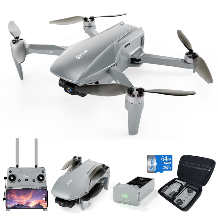 Contixo F36 GPS Drone with Camera for s 4K 3 Axis Gimbal, FPV Video Mini Drone, 2 Miles Long Range Transmission, Follow Me