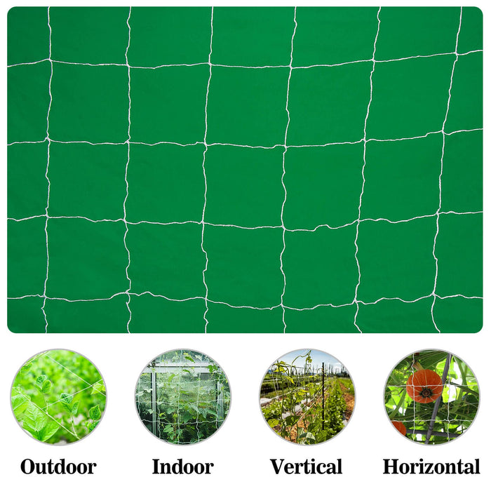 Sukh 2 Pcs Garden Plant Trellis Netting 5 x 15 ft Trellis Net Polyester Trellis Netting Garden Square Mesh Netting for Climbing