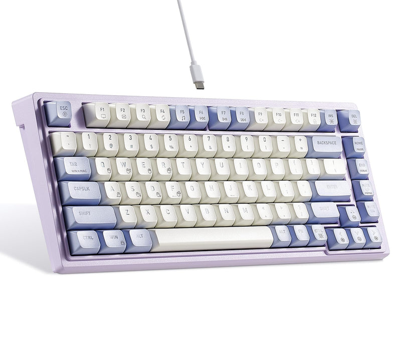 Hexgears M2 83Key Wired Mechanical Keyboard with Kailh Switches, HotSwappable, PBT Keycaps, and Ergonomic Design, Perfect