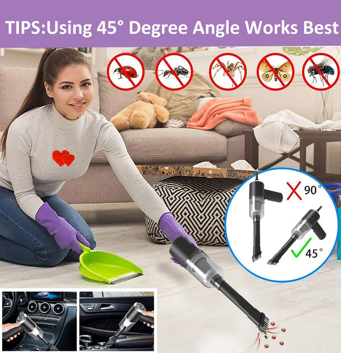 Portable Cordless Handheld Vacuum 9000PA dustbuster Wet Dry for Car Office Pet and Home Lightweight Cleaner Insect Spider Stink