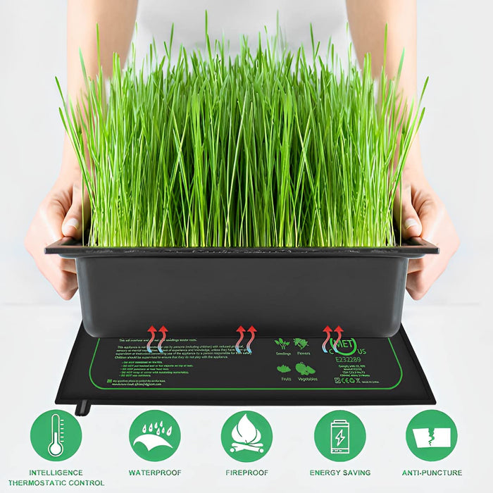 1 Pack 21W Seedling Heat Mat for Seed Starting,10 x 20.75 Waterproof Heating Pad for Indoor Plants GerminationM