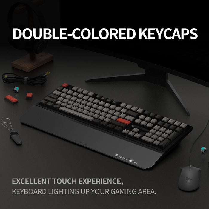 Hexgears X5 Wireless Mechanical Keyboard with Kailh Box Blue Switch, Dark Knight Computer Keyboard for Gaming, Typing