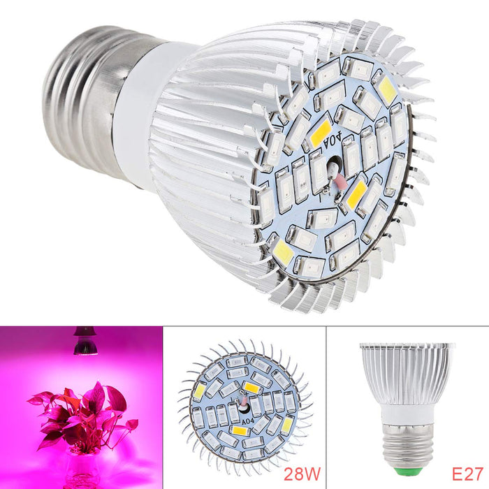 RTNLIT 28W LED Grow Light Bulbs, LED Plant lamp Bulb Full Spectrum for Indoor Plants, Seedlings, Greenhouse, Garden, Vegetables