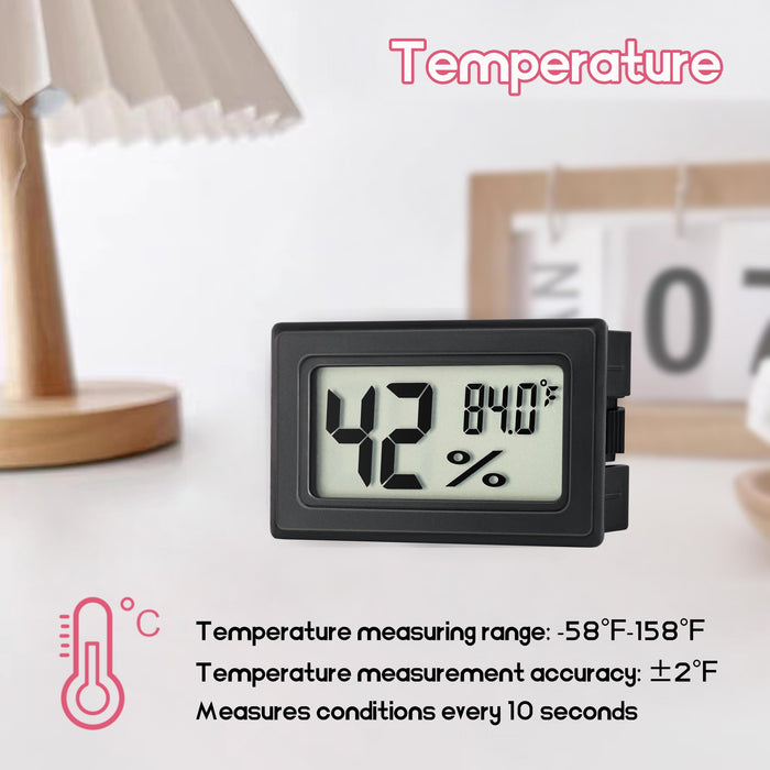 Mini Hygrometer Indoor Humidity Meter Hygrometer Thermometers 6 Pack Humidity Meters Gauge Hygrometer Mini Digital Thermometer