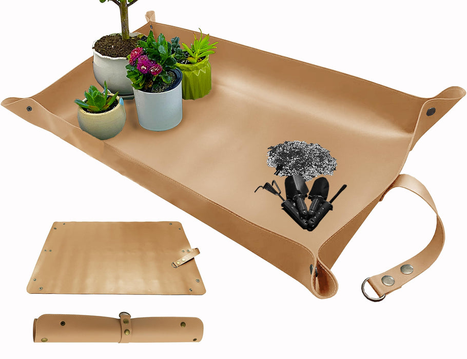 Plant Repotting Mat,Thickened Leather Waterproof Transplanting Mat,Indoor Succulent Potting Mat for Transplant and Mess Control