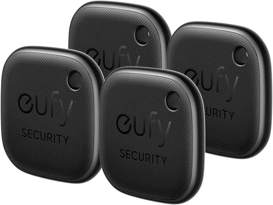 eufy Security by Anker SmartTrack Link Black, 4Pack, Android not Supported, Works with Apple Find My iOS only, Key Finder