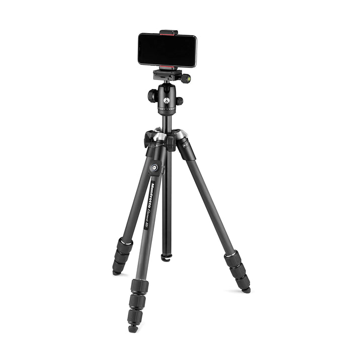 Manfrotto Element MII Mobile Bluetooth Carbon MKELMII4CMBBH, Lightweight Travel Tripod, with Carry Bag, ArcaCompatible Ball Head