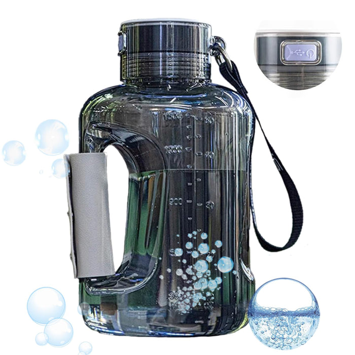 1.5L Hydrogen Water Bottle Generator, Portable Water Ionizer Generator Hydrogen Rich Water Glass Health Cup, Usb Rechargeable Hyd