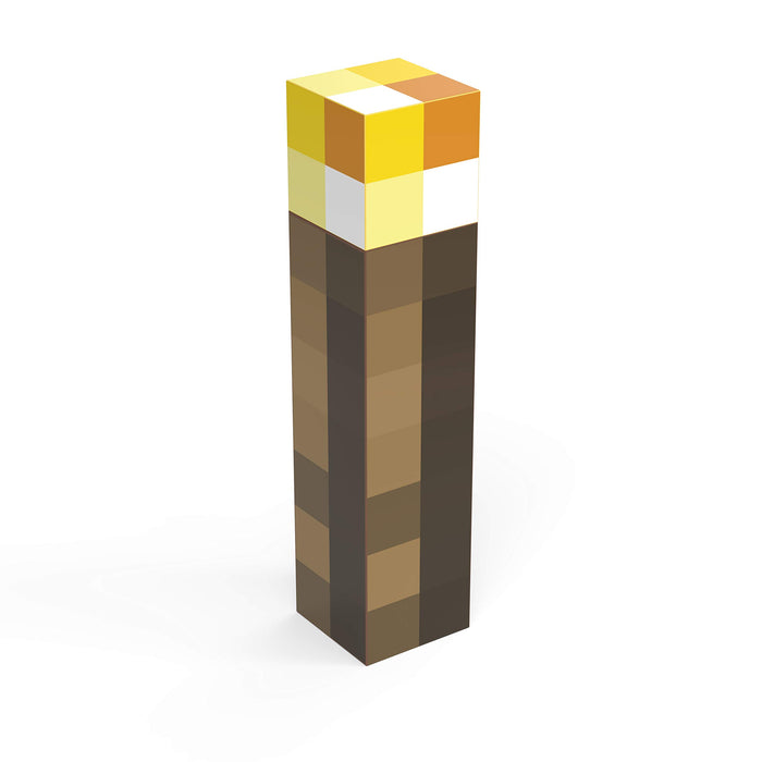 Minecraft Zak Designs Torch Shaped Water Bottle with Screwon Lid, Durable Material Water Bottle Has Break Resistant Design Tumbl